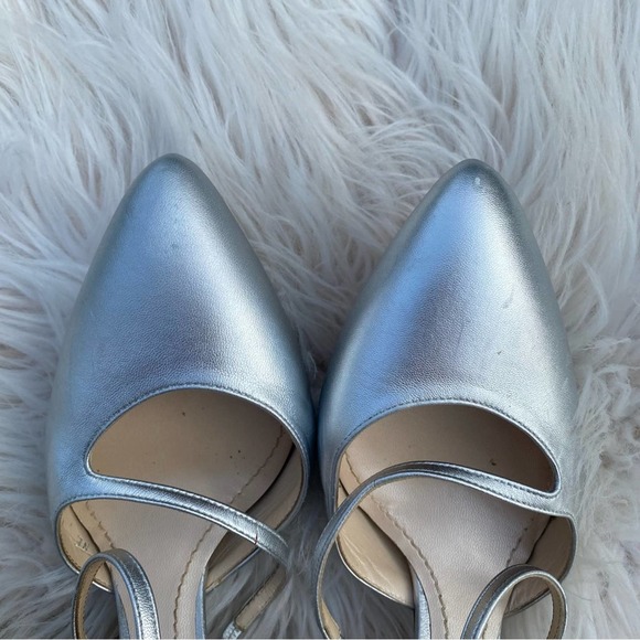 Christian Dior vintage metallic silver wedding strappy heels 39 - Picture 5 of 9
